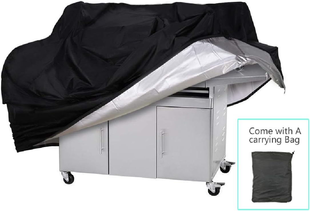 TRIWONDER BBQ Cover Waterproof Grill Cover Heavy Duty Barbecue Cover UV Resistant Windproof Rip-Proof Gas Grill BBQ Cover with Storage Bag (150 x 100 x 125 cm) - Image 4