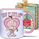 Koouyiedy This is the Ass of a Killer Bella Mug 11OZ Pink - Funny Coworker Christmas Birthday Gifts for Him Her - Best Friend Gift for Women Friend Bestie Coworker Boss - The Office Merch