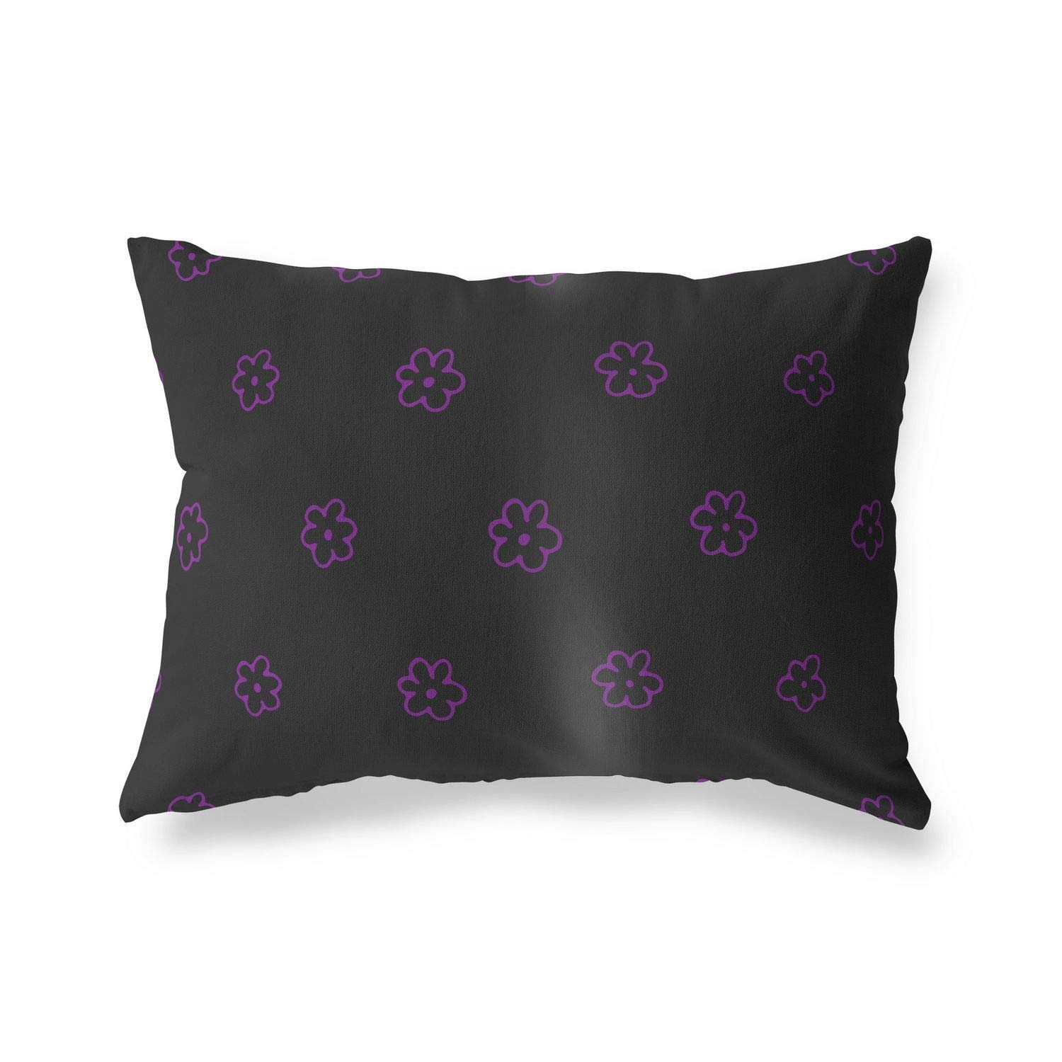 BonaMaison Decorative Cushion Cover, Purple-Black Throw Pillow Covers, Home Decorative Pillowcases for Livingroom, Sofa, Bedroom, Size: 45X60 Cm - Designed and Manufactured in Turkey
