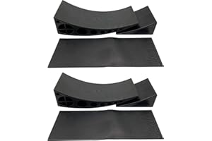 Beech Lane Camper Leveler 2 Pack - Precise Camper Leveling, Includes Two Curved Levelers, Two Chocks, and Two Rubber Grip Mats, Heavy Duty Leveler Works for Campers Up to 35,000 LBs, Patented