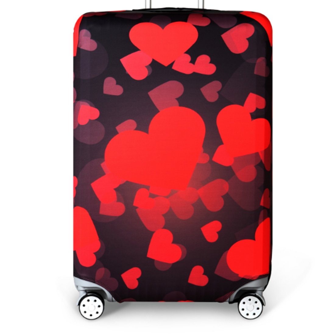 YianBestja Washable Travel Luggage Cover Elastic Suitcase Trolley Protector Cover for 18-32 Inch Luggage (Love, M)