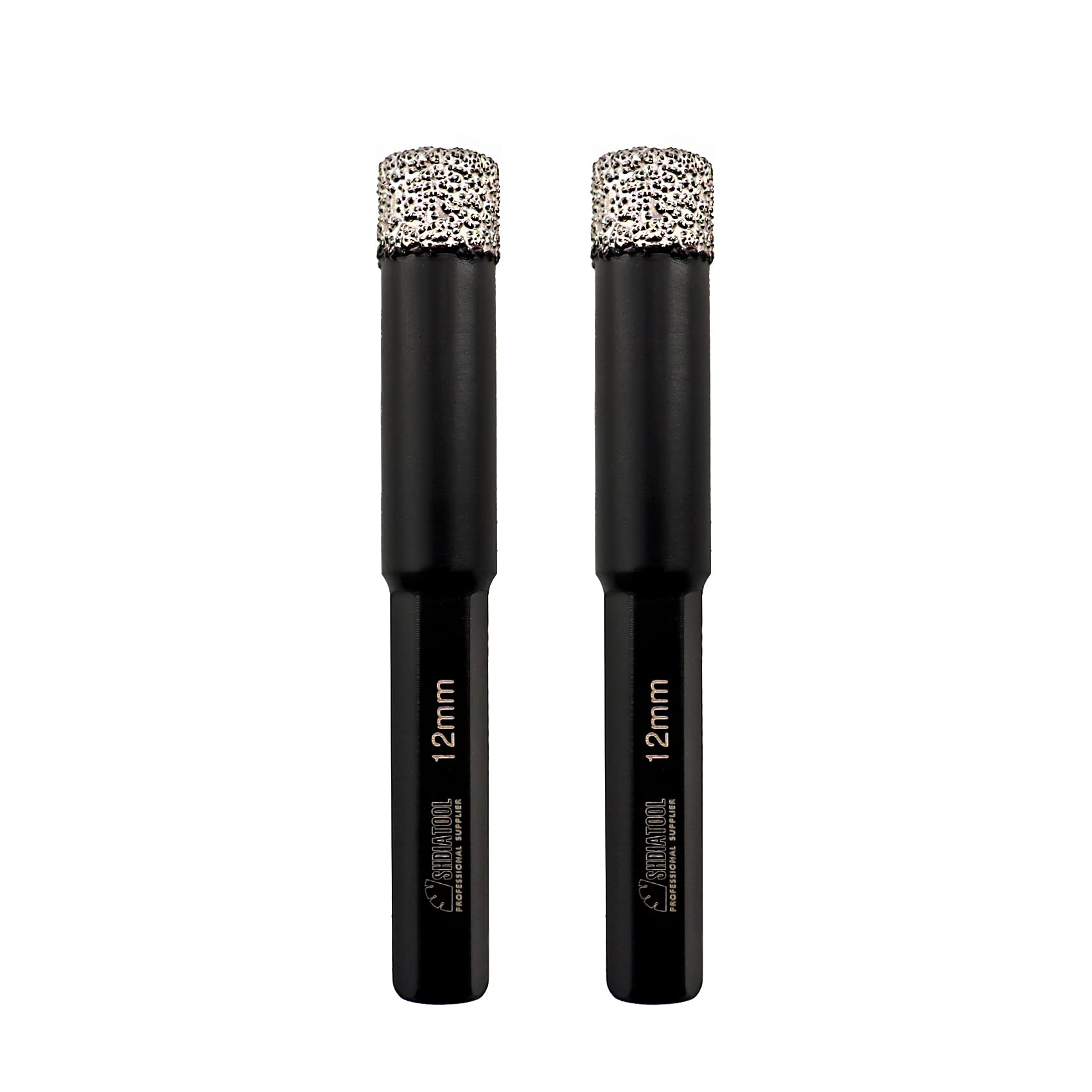 SHDIATOOL Dry Diamond Drill Bits Set HEX Shank 12pk 5mm for Porcelaun Tile Ceramics Marble