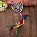 Medium Rainbow Handmade Dream Catcher, Heart Shape Kids Room Hanging Decoration, Wall Hanging Home D¨¦cor