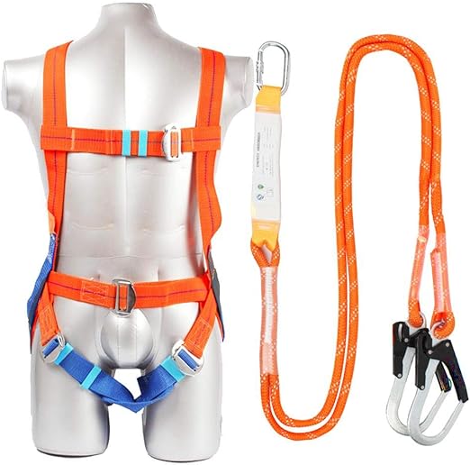 Ecisi 5 Point design Safety Harness w/attached 6ft. Full Body Harness