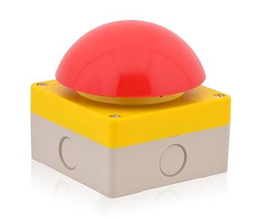 Grobhandtaster Taster Schalter Pilztaster Fußtaster Not-Aus Buzzer Türöffner 1NO+1NC Zwangsöffnend Rot/Gelb Rastende Funktion