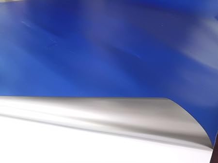 Amazon ブルー 糊付きカッティングシート 伸縮素材で曲面にも 150 90cm カッティングシール ステッカー デカール 車 バイク