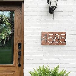 5" Zinc Alloy Floating House Number, Metal Modern