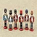 vLoveLife Wooden Christmas Nutcrackers Ornaments, 6pcs Nutcracker Soldier Figurines For Christmas Tree Ornaments, Christmas Decorations Home Party Decor