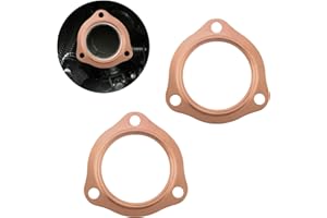 SOMUCH 2PCS 2.5" Exhaust Gasket, Copper Exhaust Flange for Header & Collector, Compatible with BBC/SBC Automotive Exhaust Systems