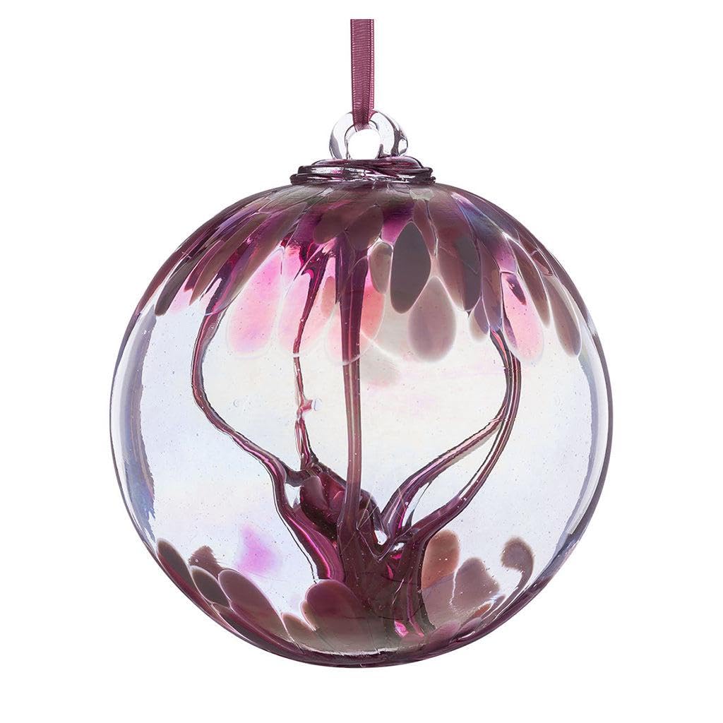 Sienna Glass Spirit Ball, Pastel Pink, 11 x 11 x 14 cm