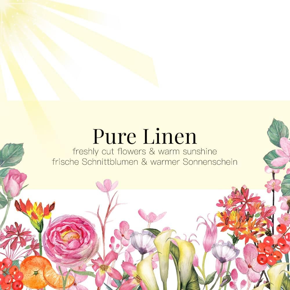 BOHORIA® Raumduft Raumdiffuser Duftstäbchen Lufterfrischer mit Frische Wäsche Duft – stimulierender und frischer Raumduft für EIN einzigartiges Dufterlebnis im Wohnzimmer Büro WC (Pure Linen, 250ml) 2