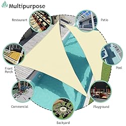 SunnyRoyal 8'x12'x14' Heavy Duty Sun Shade Sail