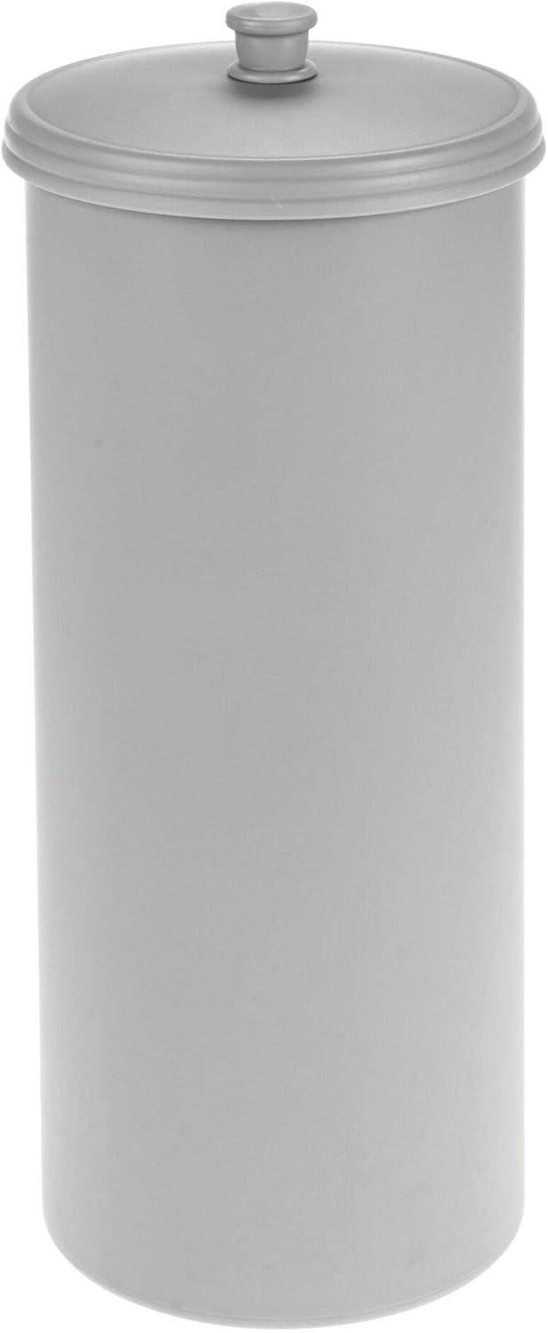 mDesign Plastic Free Standing Toilet Paper Holder Canister - Storage for 3 Extra Rolls of Toilet Tissue - for Bathroom/Powder Room - Holds Mega Rolls - Gray: Home & Kitchen