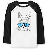 Easter Shirts Baby Boys Girls Raglan Long Sleeve Tees Toddler Easter Bunny Squad Graphic Tops