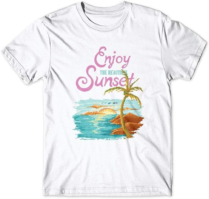 sunset color t shirt
