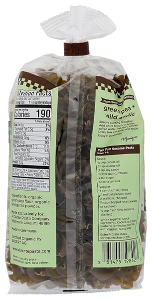 AL DENTE ORGANIC GREEN PEA & WILD GARLIC PASTA, 227 GR