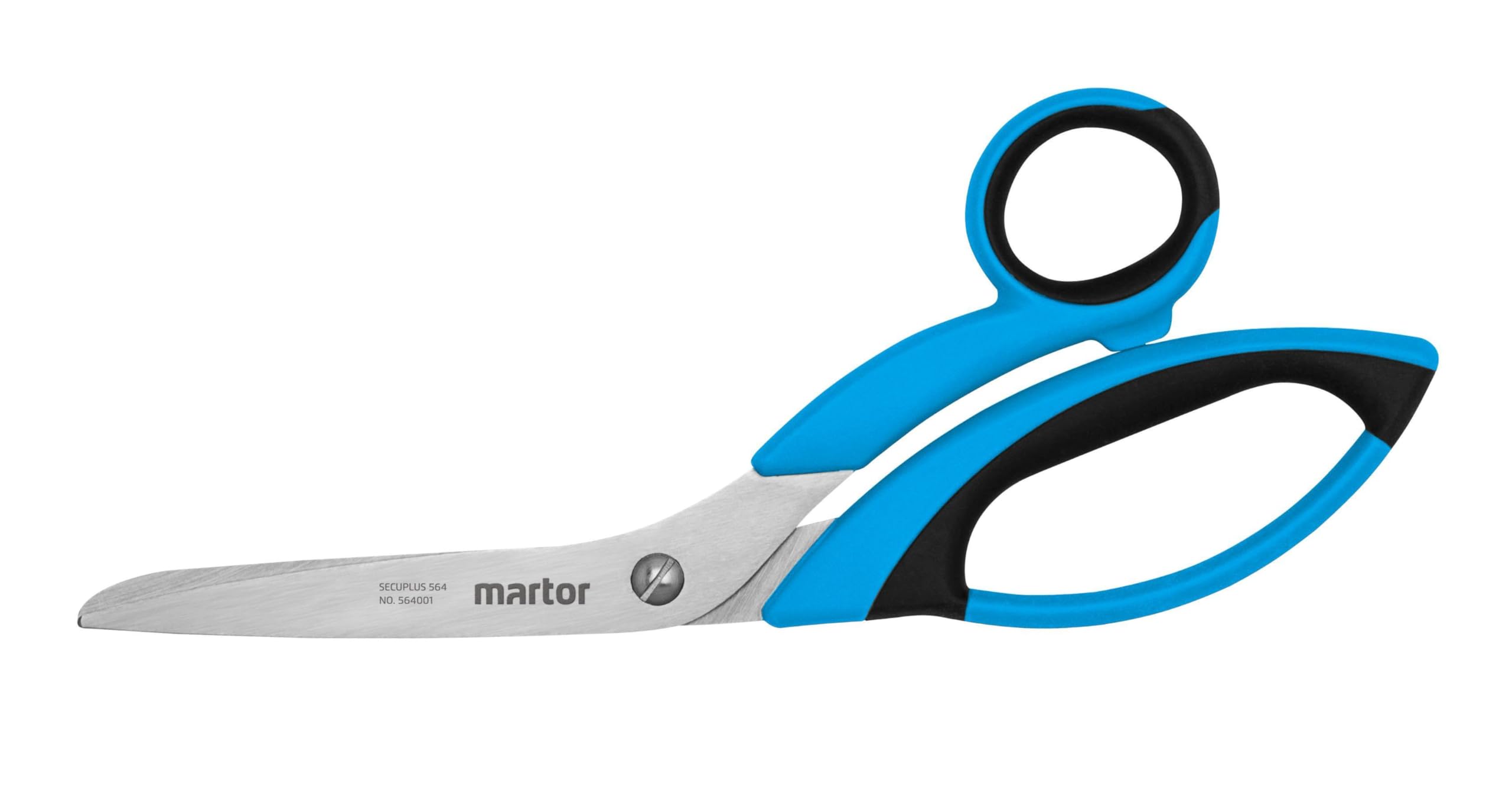 MARTOR Scissors, Sharp Safety Scissors, SECUPLUS 564, Extra Long Cutting Edge, Stainless Steel, for Right and Left Hander