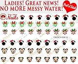 Christmas Disney with Mickey And Minnie Nail Art Decals. Clear Vinyl PEEL and STICK Nail Decals (NOT WATERSLIDE) by One Stop Nails