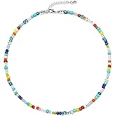 GABOX Handmade Beaded Necklace with Boho Choker Style, Unique Original Design Artisan Jewelry for Women, Perfect for Travel, Parties and Daily Wear as a Trendy Accessory