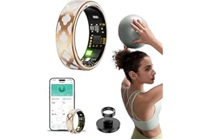 NVMTI Oracle Ring, Oracle Smart Ring for Women Men, Sleep & Activity Monitor,Wireless Charging, Remote Photography, IP68 Waterproof Health Fitness Tracker Ring, No Subscription Fee (Enamel Craft B, 6#)