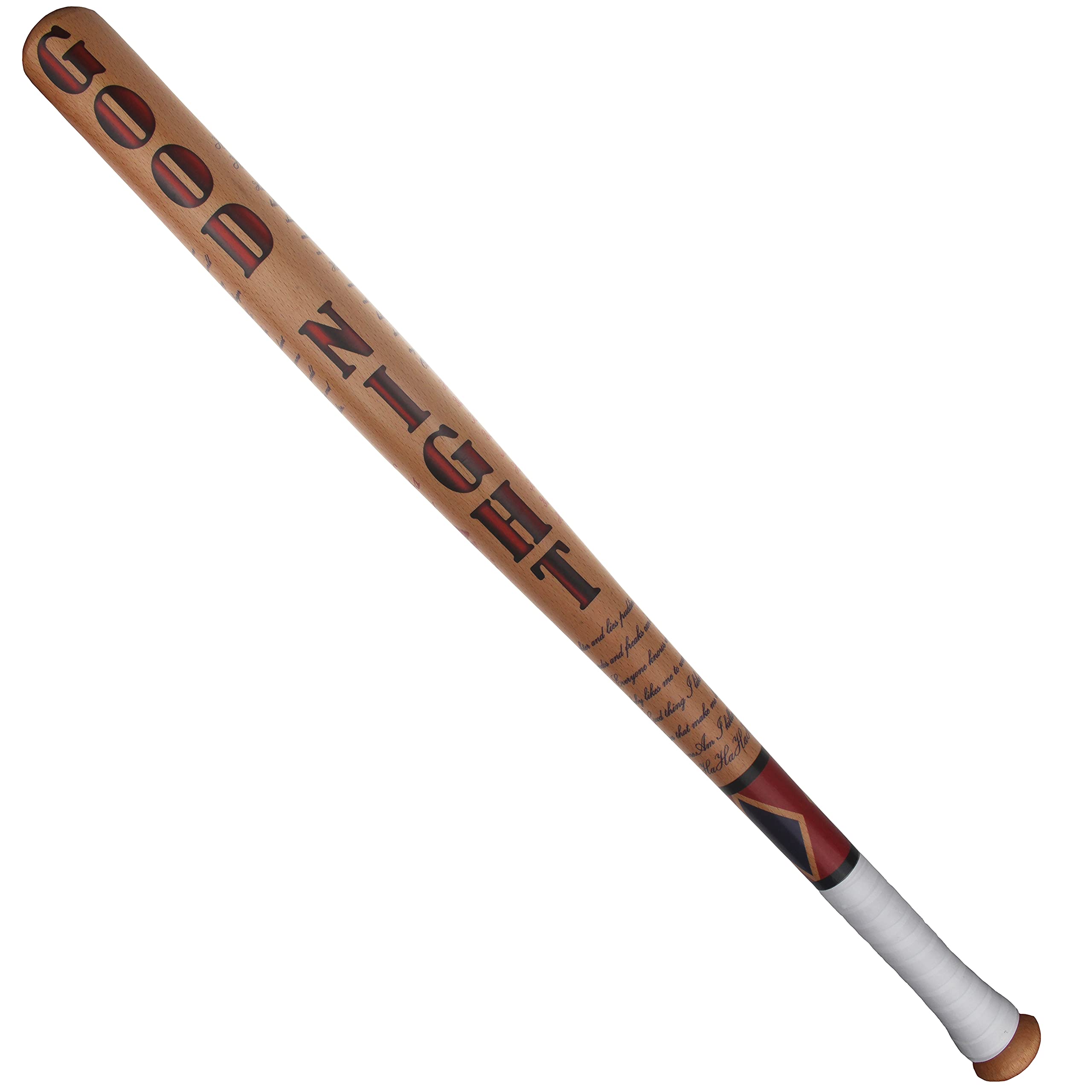 Udekit Wood Baseball Bat for Harley with Meanful Text Cosplay Party ...
