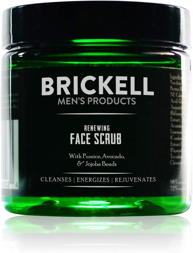 Brickell Men’s Renewing Face Scrub 118 mL Natural Organic Exfoliant