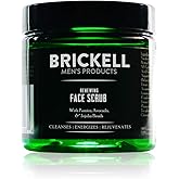 Brickell Men's Renewing Face Scrub for Men, Natural and Organic Deep Exfoliating Facial Scrub Formulated with Jojoba Beads, Coffee Extract and Pumice, 4 Ounce, Scented