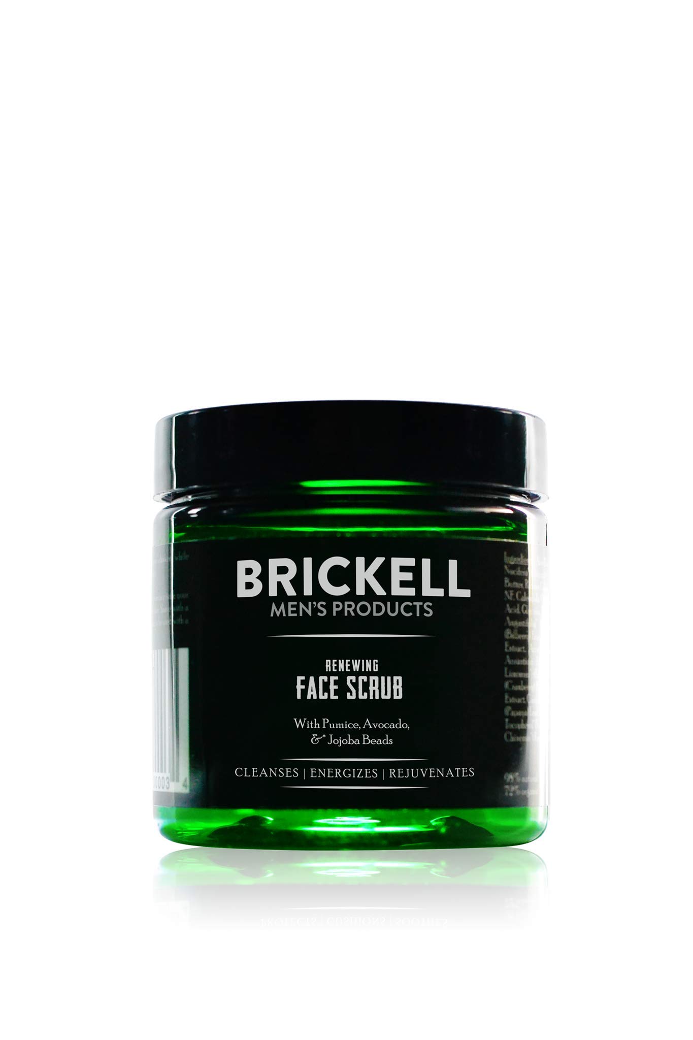 Brickell Men's Renewing Face Scrub for Men, Natural and Organic Deep Exfoliating Facial Scrub Formulated with Jojoba Beads, Coffee Extract and Pumice, 118 mL, Scented