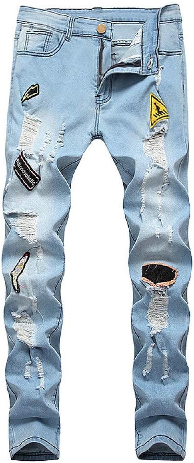 light blue tapered jeans mens