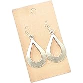 Distressed Silver Teardrops on Sterling Silver Earrings
