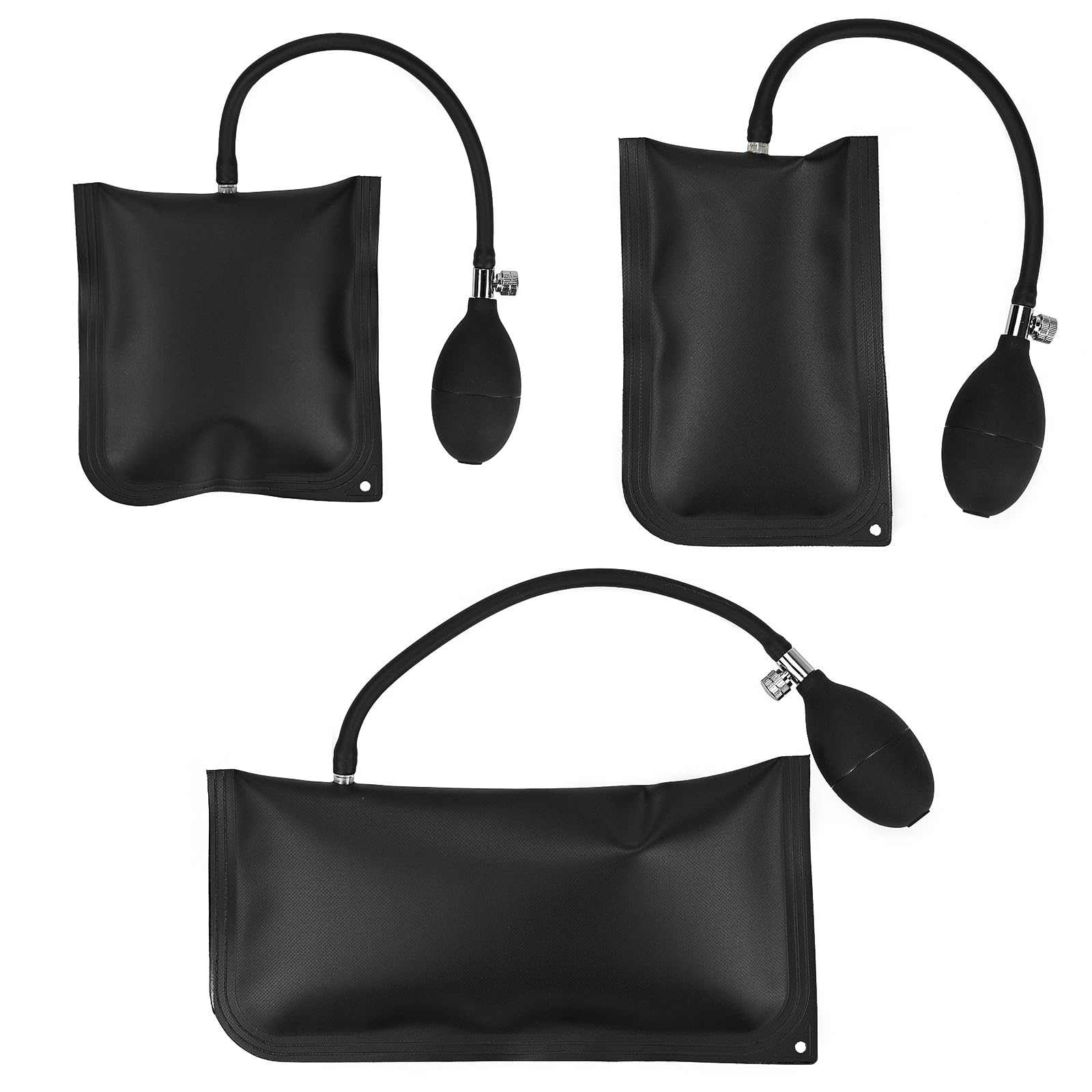 LUUFAN 3PCS Car Air Wedge Pump Inflatable Air Bag Removal Tool for Leveling Alignment Adjustable Shim Pump up Bag for Home Door Window Install