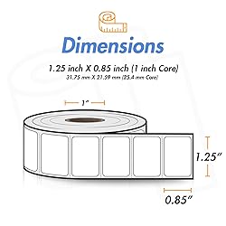 1.25" x 0.85" Direct Thermal Label - Compatible