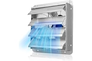 VEVOR Ventilateur d'échappement mural de 45,7 cm avec flux d'air de 2200 CFM, moteur à courant alternatif, construction en ac