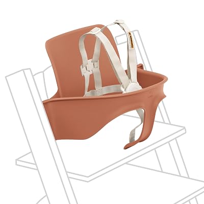 Stokke Tripp Trapp Baby Set 2, Terracotta - Ages 6-36 Months - Convert The Tripp Trapp Chair into a Comfortable High Chair - Includes Stokke Harness 2