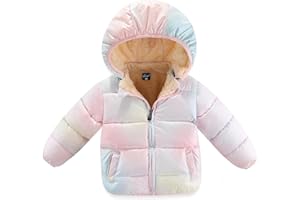 KIMJUN Toddler Baby Hooded Down Jacket Boys Girls Kids Thicken Warm Winter Coat Outerwear 1-7t