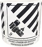 Hazard Class 9 D.O.T. UN3481 Lithium Ion Batteries