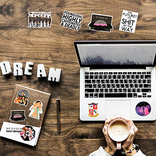 50Pcs The Umbrella Academy Stickers TV Show Comic Decal Vinyl Waterproof Sticker for Hydro Flask Laptop Water Bottle Gift for Kids Adult