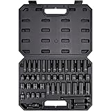 Amazon Basics 3/8-Inch Drive 6 Point Impact Socket Set with Carrying Case - 44-Piece