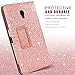 Galaxy Tab A 8.0 Case 2017, BENTOBEN Slim Fit Glitter Sparkly Flip Folio PU Leather Stylus Holder Auto Sleep/Wake Protective Smart Cover for Samsung Galaxy Tab A 8.0 2017 (SM-T380/SM-T385), Rose Gold