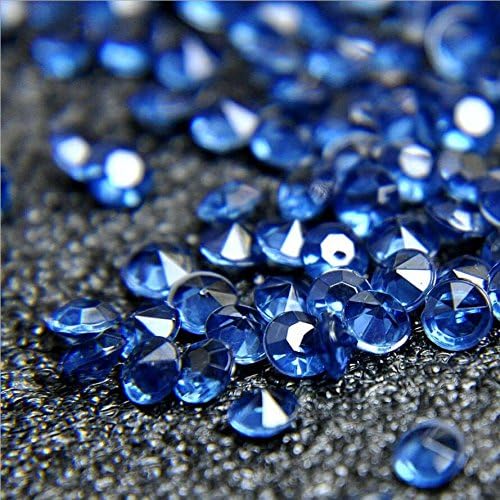Regubi 6mm 10000 psc Acrylic Faux Diamond Scatters Clear Acrylic Diamond Gems For Table Scatter Table Confetti (dark blue)