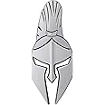 Spartan Gladiator Helmet Metal Car Emblem Badge 3D Design with Strong 3M Adhesive Durable Zinc Alloy Automotive Decoration for Exterior Styling (Antique Silver)