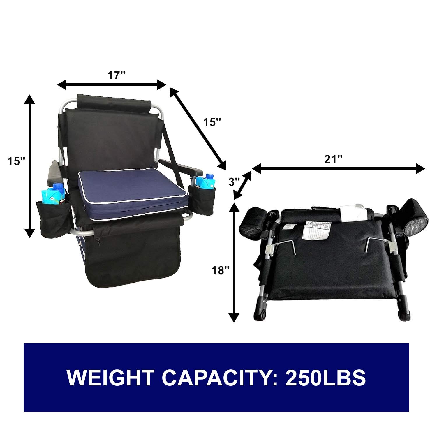 2PACK SPECIALOasis Bleacher Bum Deluxe Stadium Seat ComboHEAVY
