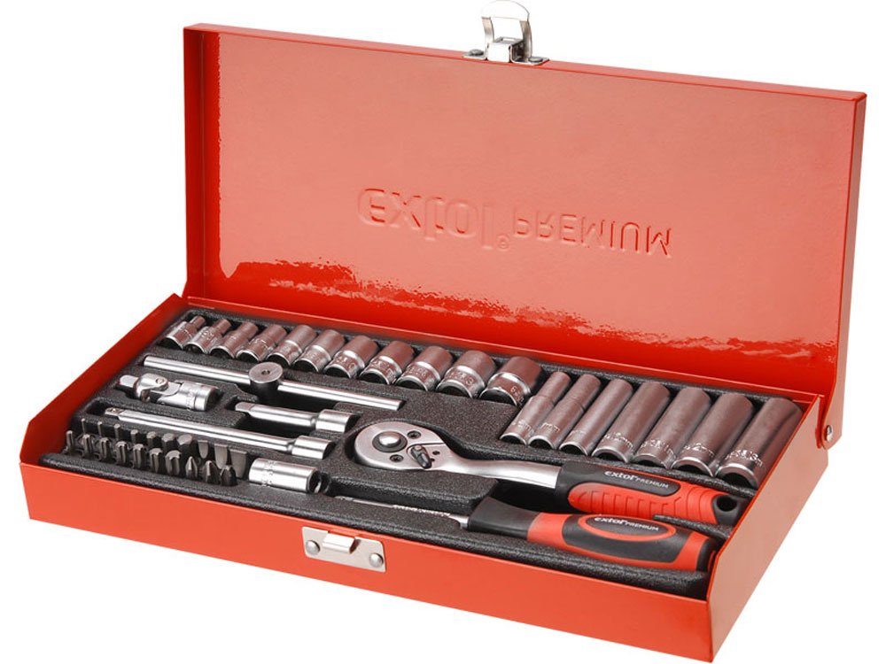 EXTOL PREMIUM 8818360 1/4-Inch Socket Wrench Set (45-Piece)