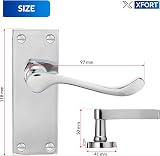 XFORT Chrome Elegance Range Polished Chrome Victorian Scroll Lever Latch view 6