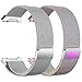 For Fitbit Ionic Bands Small and Large for Women Men 2 Pack, hooroor Fully Magnetic Closure Clasp Mesh Loop Milanese Stainless Steel Metal Ionic Sport WristBand Accessories for Fitbit Ionic Smartwatch