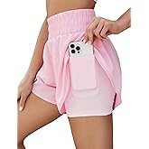 Famulily Womens Cute Athletic Shorts High Waisted Running Shorts Casual Gym Workout Shorts with Pockets