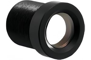 Quanmin MTV Lens HD 1 MP 12mm 30 Degree Angle IR Board CCTV Lens M12 for Security IP or CCTV Camera Lens,Universal Camera Replacement Parts Suitable for Most of Lens Models，Black