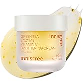 innisfree Green Tea Enzyme Vitamin C Brightening Cream, Korean Face Moisturizer for Dark Spots, Hydration & Radiant Skin