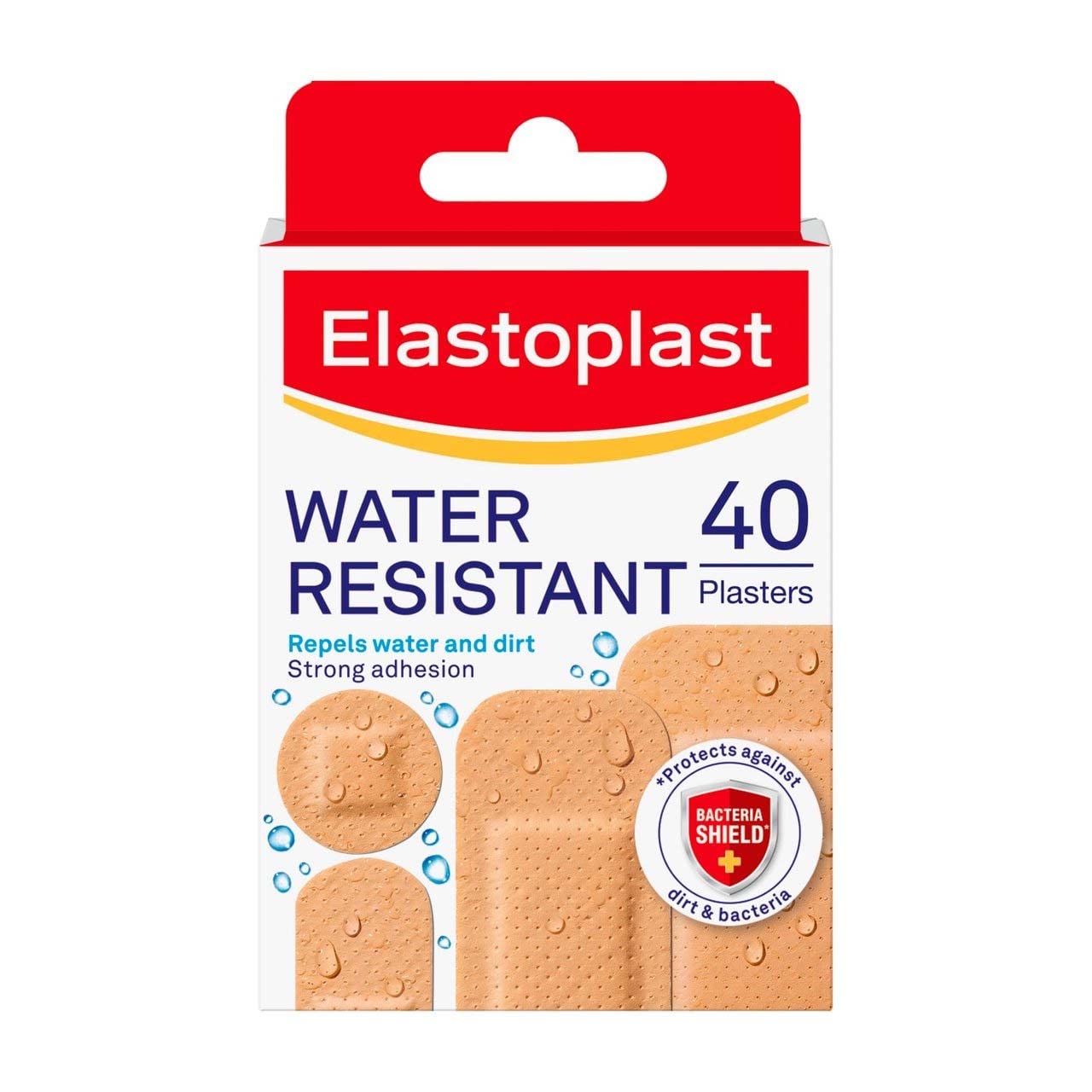Elastoplast Water Resistant Plasters, 40 Strips, 40 Count