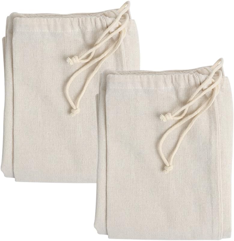Vivifying Extra Large Natural Cotton Laundry Bags, 2 Pack 28" x 36" Foldable Laundry Hamper with Drawstring Closure (Beige) - Image 3